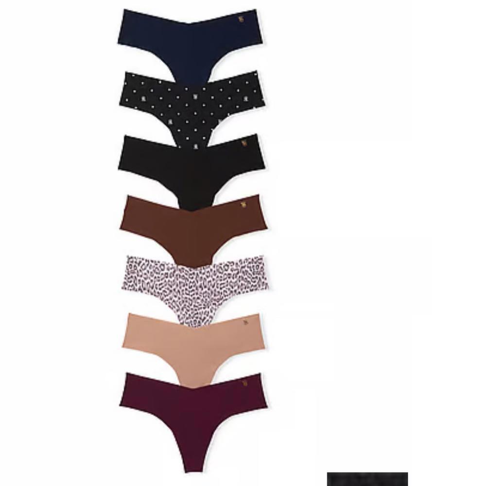 VICTORIA'S SECRET 7-Pack No-Show Thong Panties